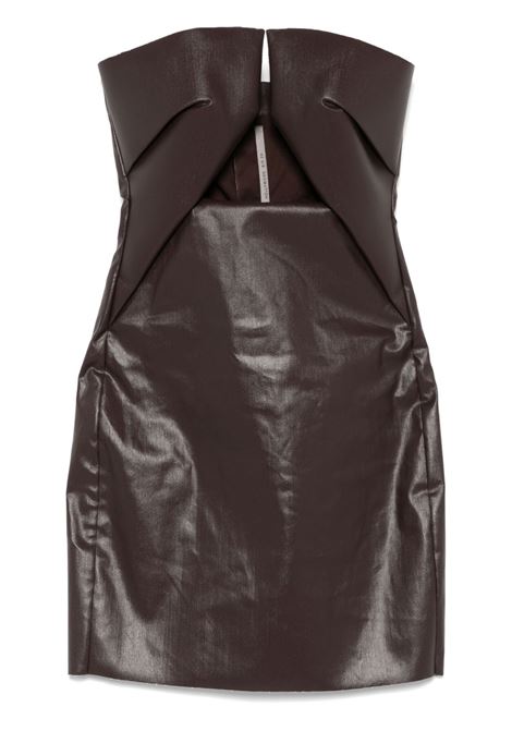 Abito mini Prong in marrone Rick Owens - donna